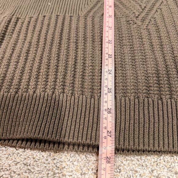 Athleta V-Neck Chunky Knit Tunic Sweater - XS Oversized (Taupe/Brown) - Picture 8 of 8